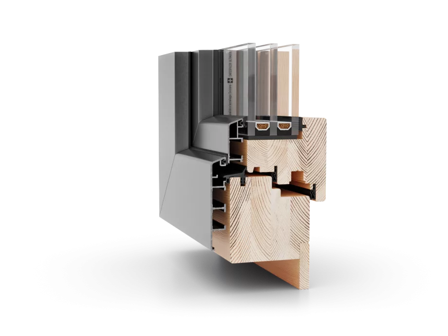 Detailaufnahme Fensteraufbau